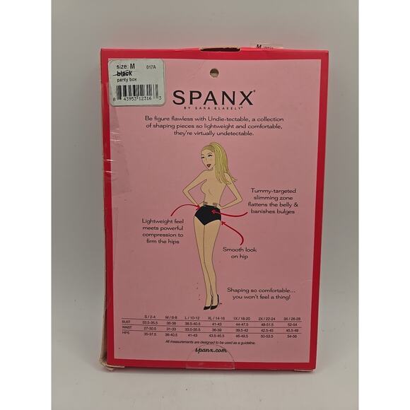 NWT Spanx Womens Medium 017A Black Panty Undie-tectable Seamless Shaper - Picture 2 of 4